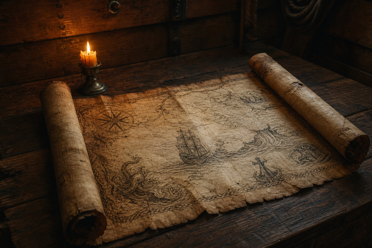 Captains Log on Scroll